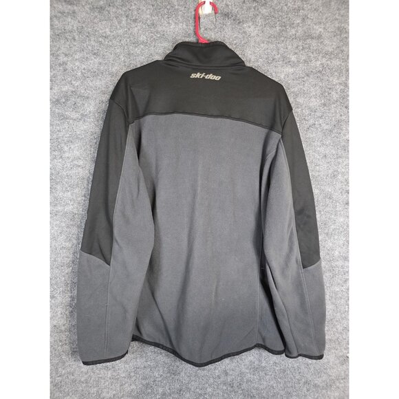 Ski-Doo Racing Jacket Mens XL Black Gray Full Zip Fleece BRP Rotax Snowmobile - Picture 7 of 8